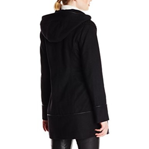 KENSIE Double Breasted Hoodie Peacoat Black Size XS - Picture 8 of 14